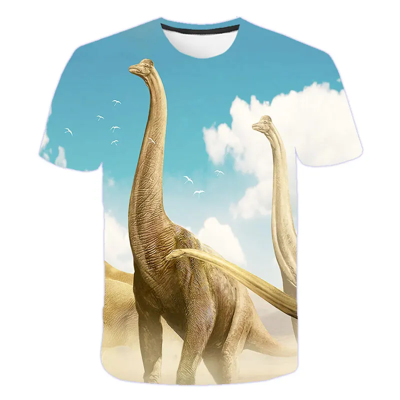 New Jurassic Park Dinosaur 3D Print T-shirt Jurassic World Boys Girls Fashion T Shirt Kids Children Tshirt Top Boy Girl Clothing