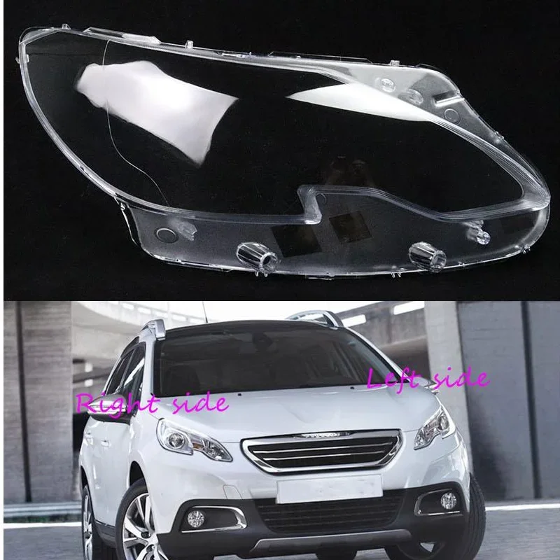 

Car Headlight Lens For Peugeot 2008 2014 2015 2016 2017 2018 Headlamp Cover Car Replacement Front Auto Shell Cover