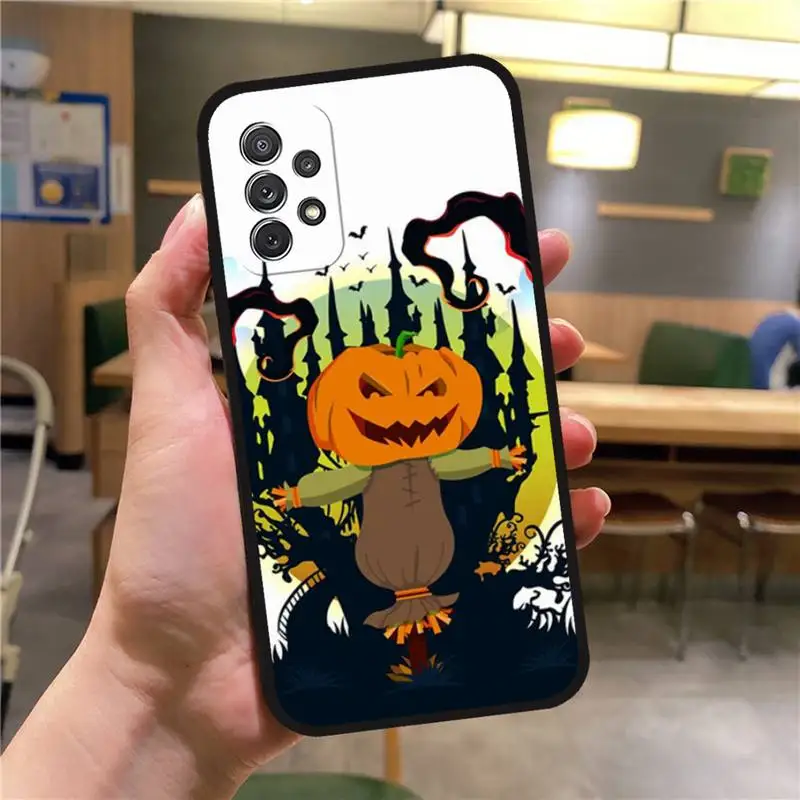 Halloween Scarecrow Pumpkin Phone Case For Samsung S20 Lite S22 S30 Ultra S21 Fe S10 S9 E Plus Macia Soft Silicone Cover