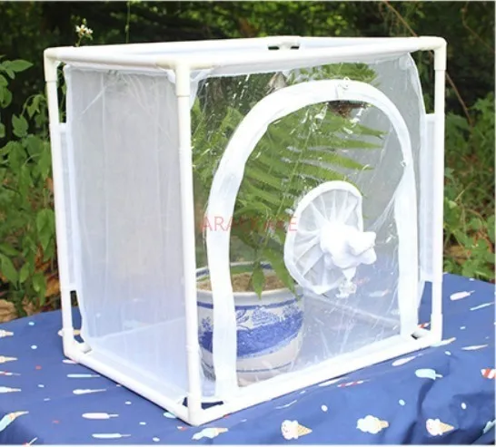 

Portable wild harvesting tool PVC bracket mantis net box butterfly small insect breeding box bamboo knot insect cage plant cage