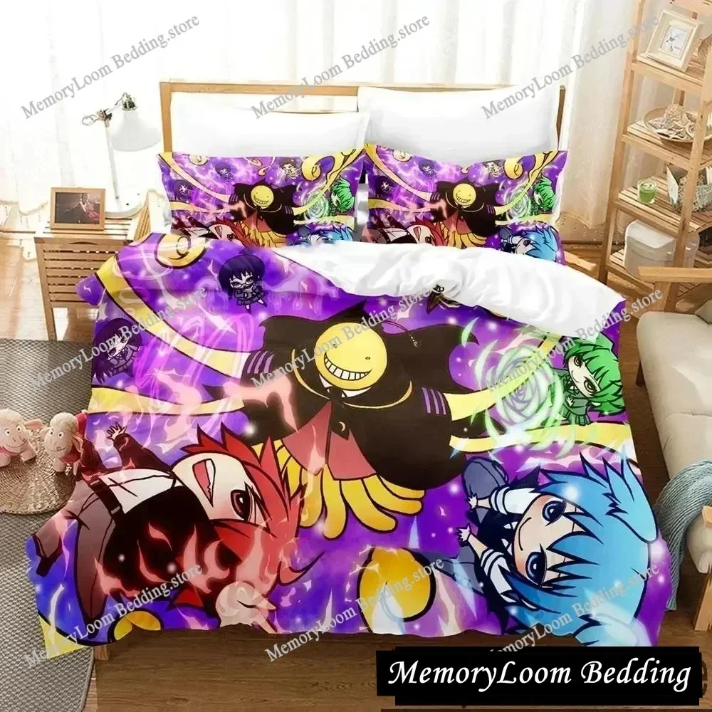Assassination Classroom Koro-sensei Cartoon Poster Sheets Quilt Covers Bedding Dormitory Sheets Bedding Set Soft Warm Bedding