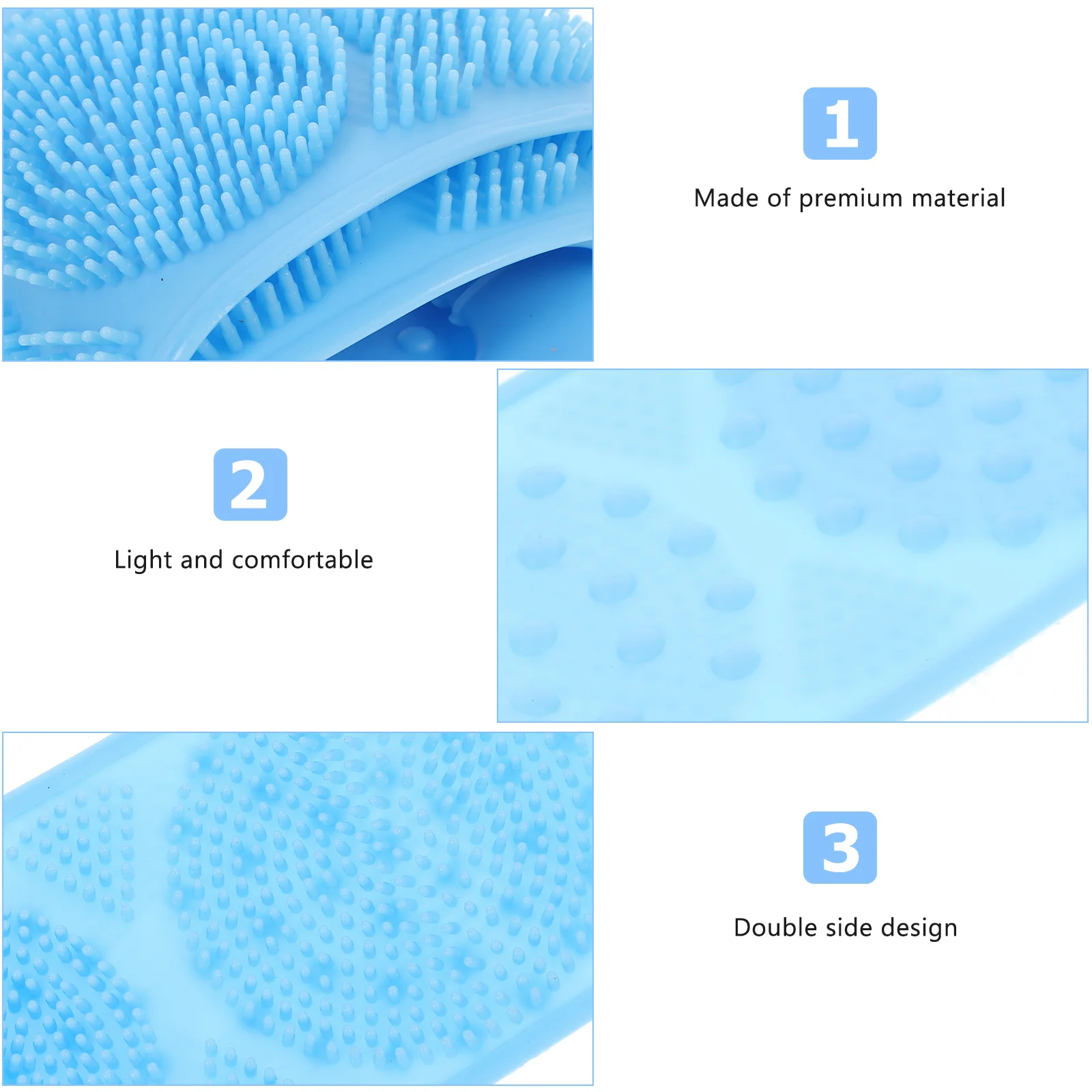 

Loofah Bath Towel Silicone Exfoliate Double Side Design Massage Back Scrubber Remove Dead Skin Cell Activate