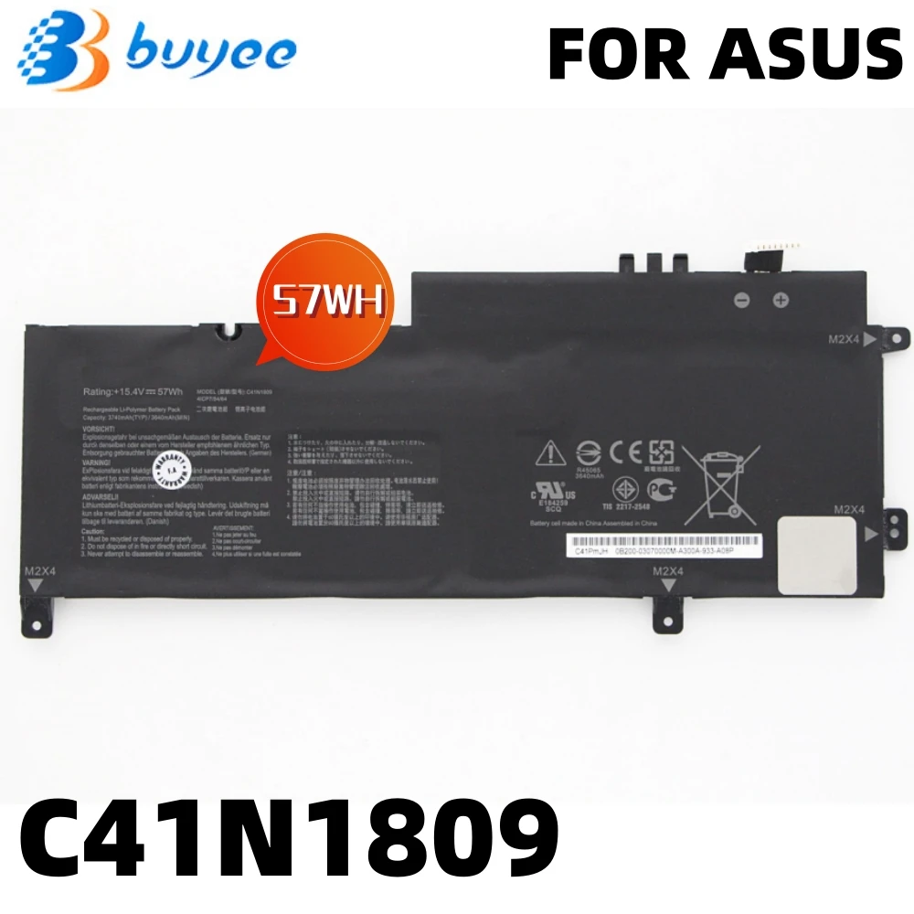 

Новый ноутбук C41N1809 15,4 в 57Wh, аккумулятор, совместимый с ноутбуком Asus Zenbook Flip 15 UX562FD UX562FDX UX562FN Q536F Q536FD