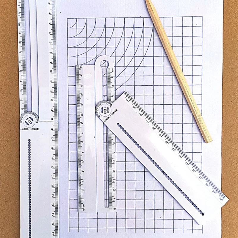 30 см прозрачная прямоугольная линейка транспортир студенческие канцелярские принадлежности инструменты для рисования