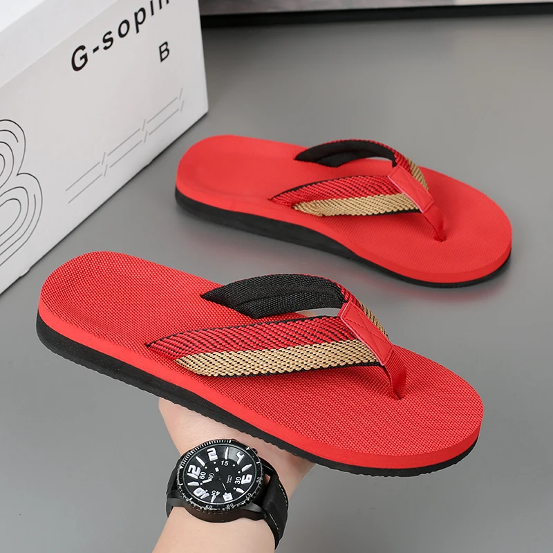 Anti-Skid Men's Summer Flip Flops Slippers Big Size 48 49 50 Comfortable Fashion Beach Shoes Indoor Home Sandals Hot Sale