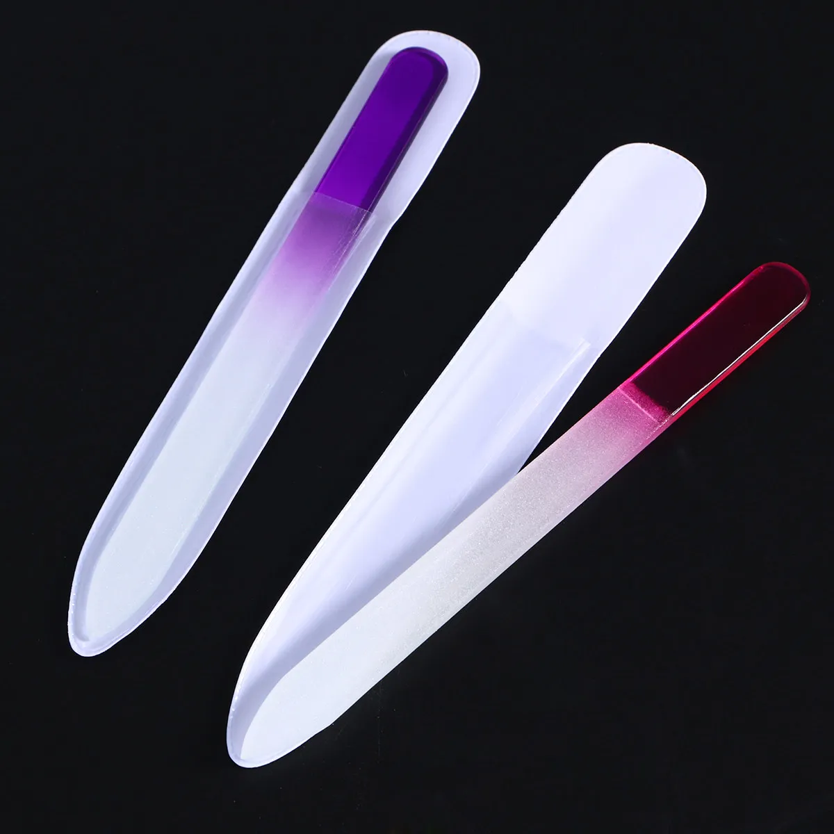 5Pcs Glass Nail File Set Smooth Polishing Surface Gentle Any Direction Filing for Natural Nails Nail Health Care Supplies