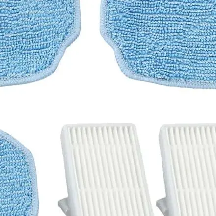 Mop Pads And 4 Filters For GTTVO BR150 BR151 Robot Vacuum Cleaner Replacement Parts Accessories Kit