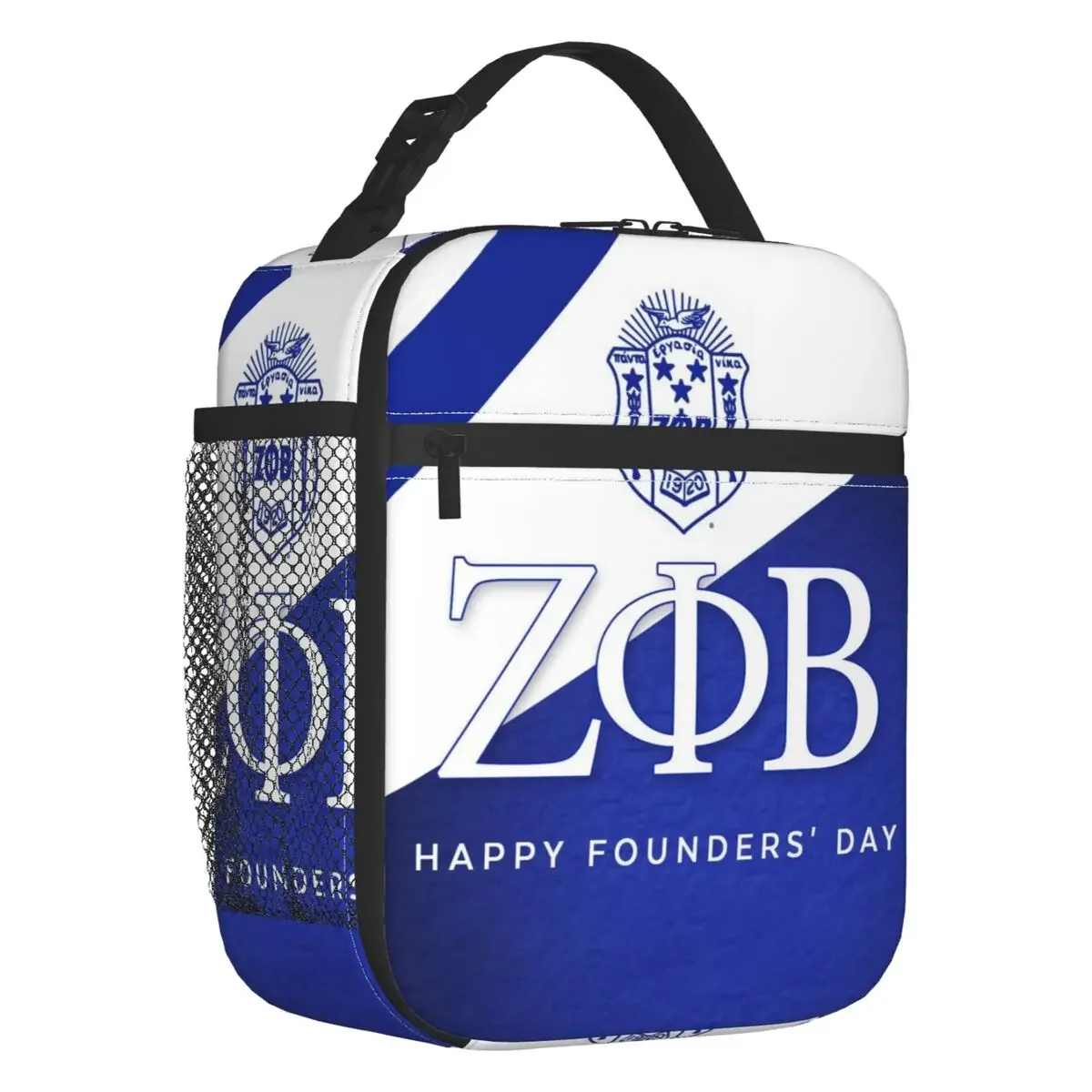 

Zeta Phi Beta Greek Letter 1920 Thermal Insulated Lunch Bag Women ZOB Resuable Lunch Tote for Work School Travel Food Box