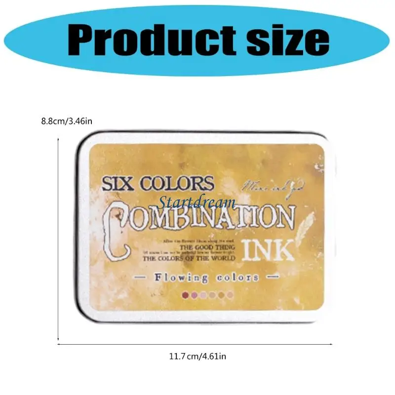 6 PCS Combinatie Inkpad Stamp Pad Slowing Colors Series Pad Set K92C