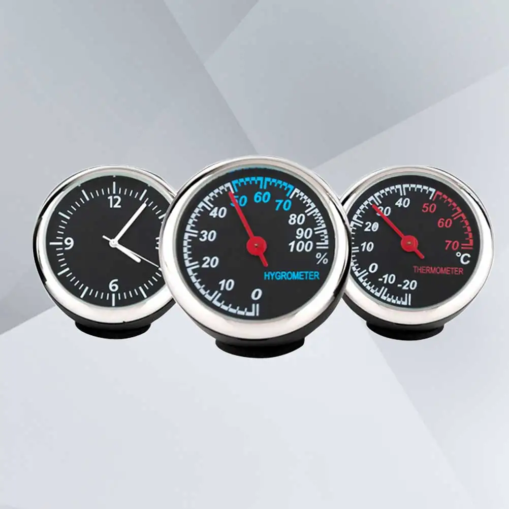 

Mechanical Hygrometer Car Supplies Luminous Clock Dashboard Decorations Waterproof Corrosion Resistant Backlit Easy Installation