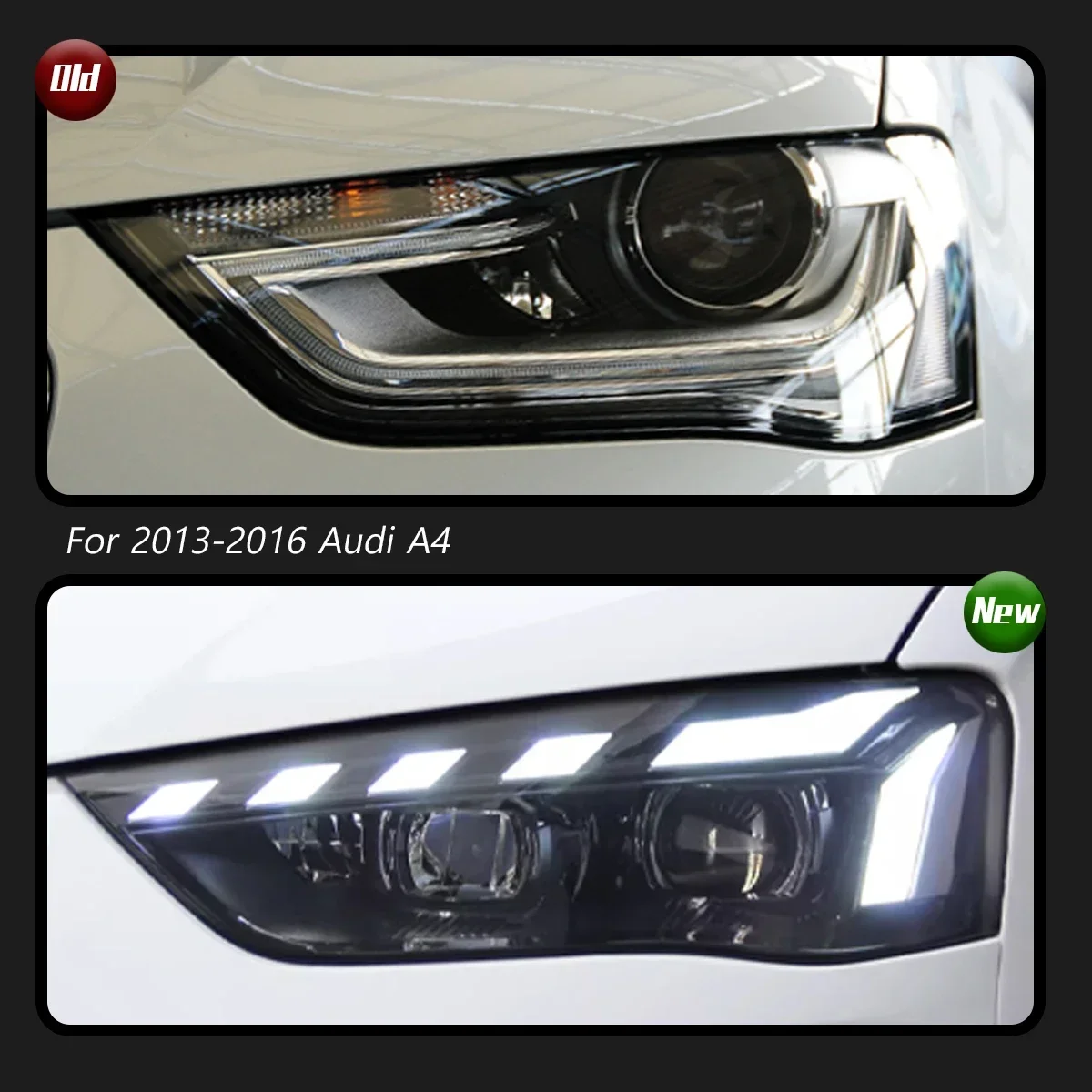 TYPY Car Head Lamp For Audi A4 2013-2016 Upgraded To RS5 Style Head Lamps Auid A4 Headlight Plug And Play Car Accessories 2PCS