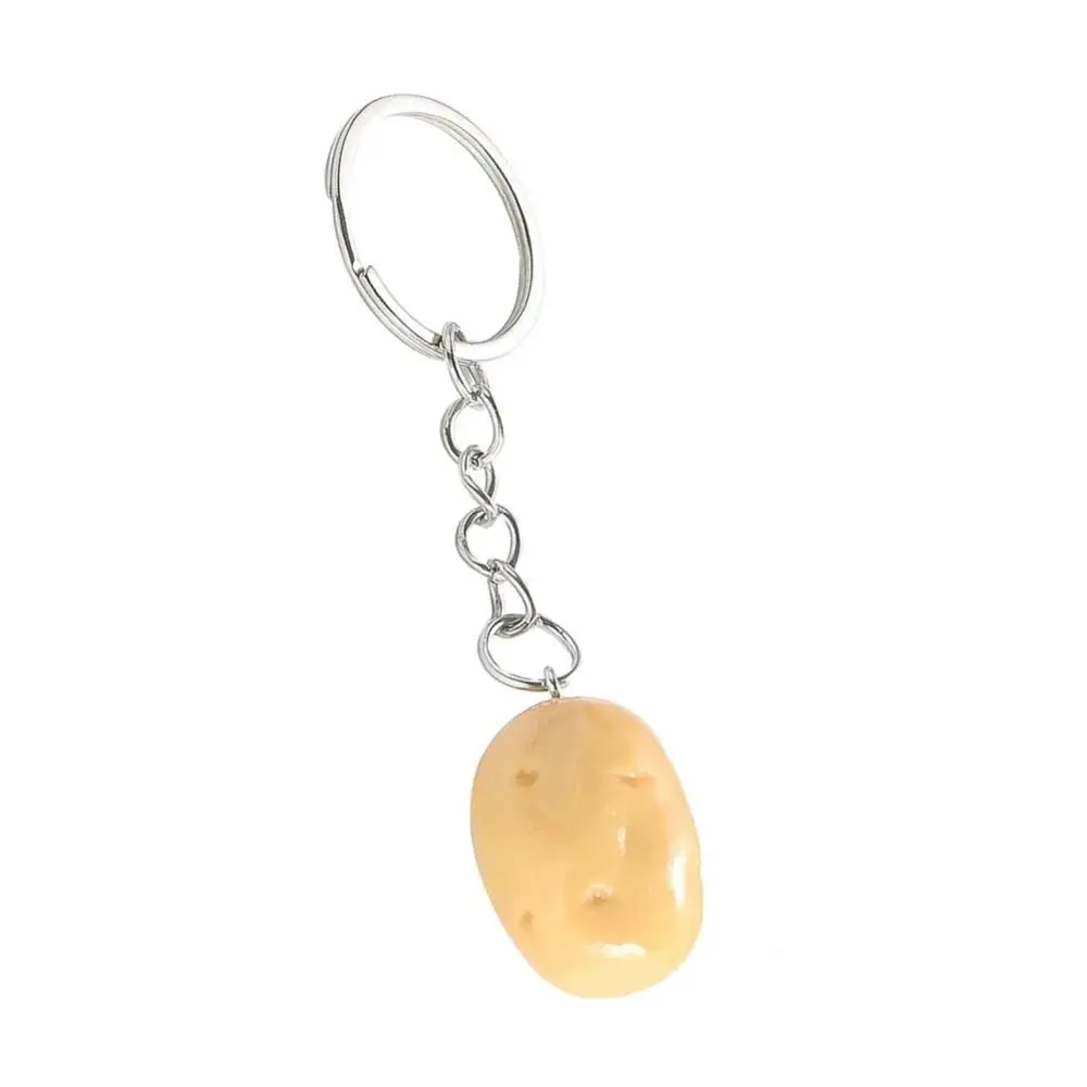 Simulation Simulation Potato Keychain Potato Mangosteen Mangosteen Model Pendant Kawaii Resin Food Keychain Earphone Case