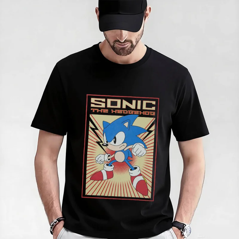 

Shadow the Hedgehog Gift t shirt for Anime lover 0115 Cute Cartoon Sonic Graphic Tee Y2K clothes All size Tops S-6XL