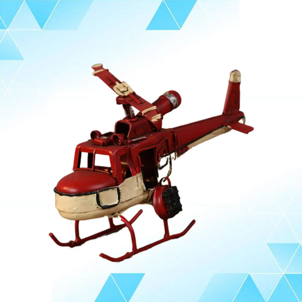 

1Pcs Retro Iron Airplane Craft Red Vintage Biplane Classic Home Office Desk Decor Christmas Tree Hanging Ornament