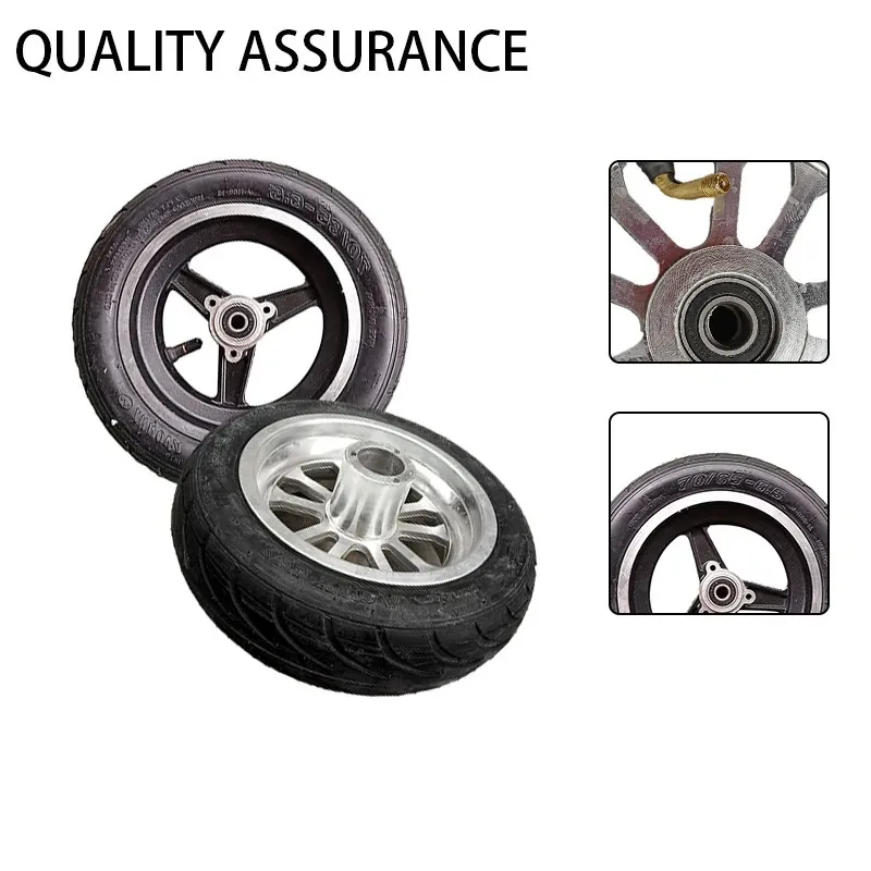 

70/65-6.5 10x3.0-6.5 Tubeless tire Vacuum Tyre with 6.5" alloy rim for Electric Scooter front wheel 10 inch Inflatable wheels