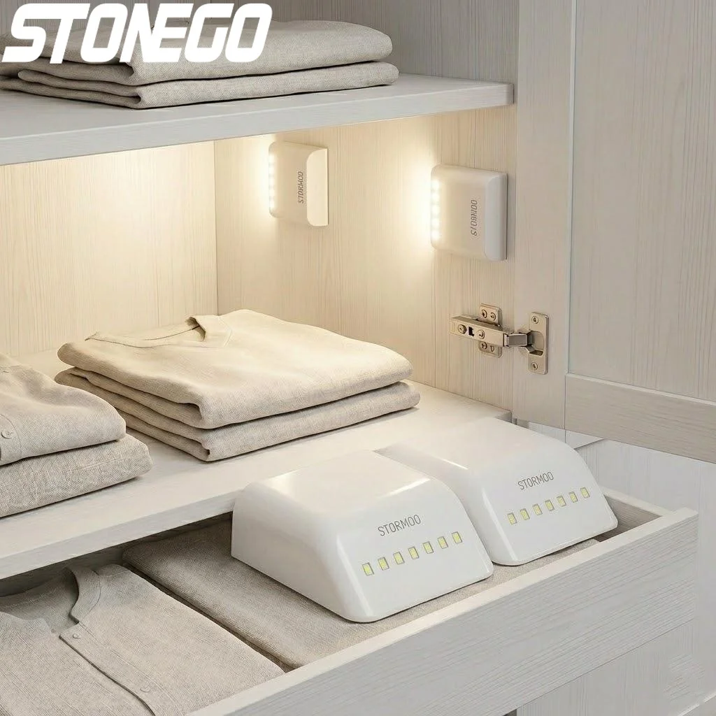 LED Under Cabinet Light Wireless Motion Sensor Closet Lamp Energy Saving Indoor Lighting No Batteries Included