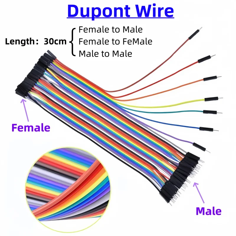 40-120pcs Dupont Line 30CM 40Pin Male to Male + Male to Female and Female to Female Jumper Wire Dupont Cable for DIY Kit