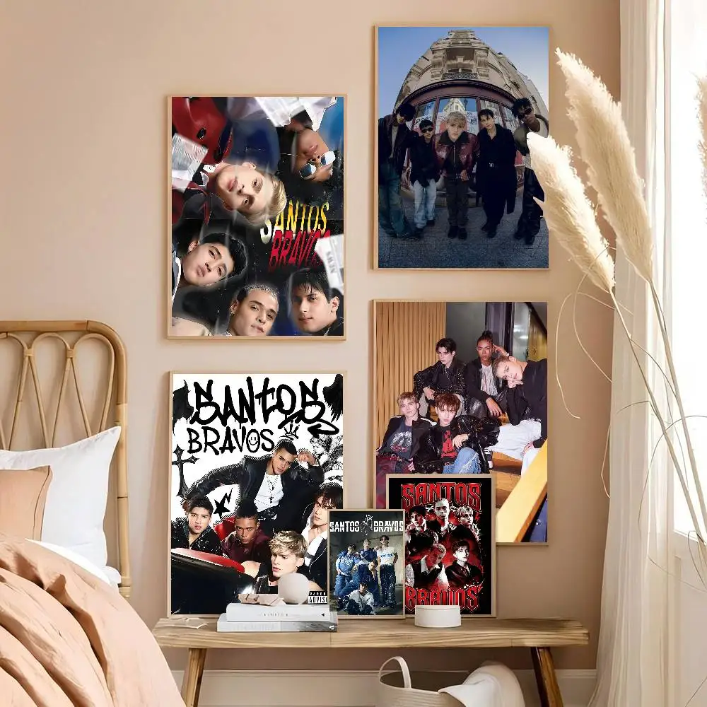 Band Santos Bravos Good Quality Prints and Posters Waterproof Paper Sticker Coffee House Bar Posters Wall Stickers