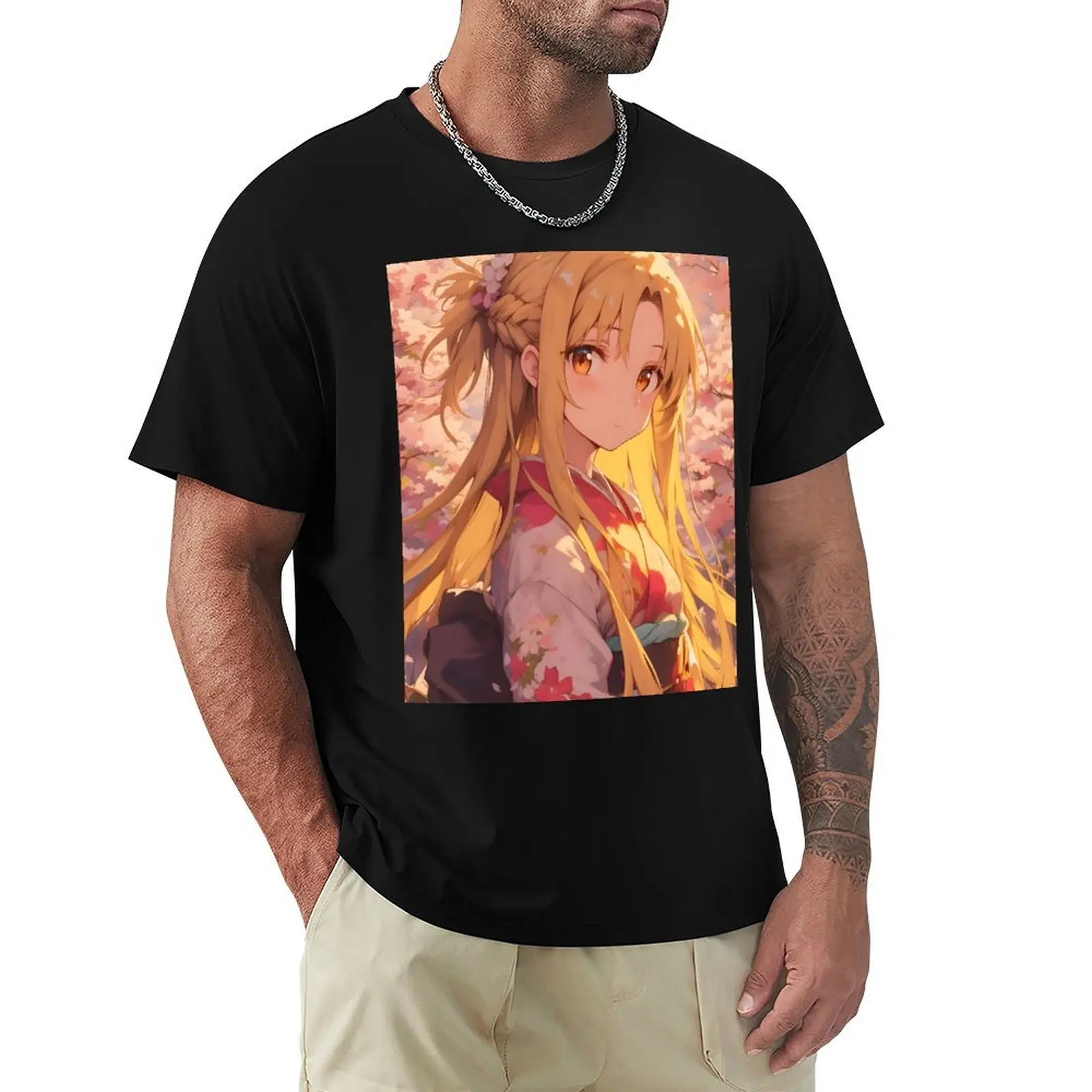 

Asuna - SAO 10 T-Shirt kawaii clothes plain customizeds plus size clothes men workout shirt