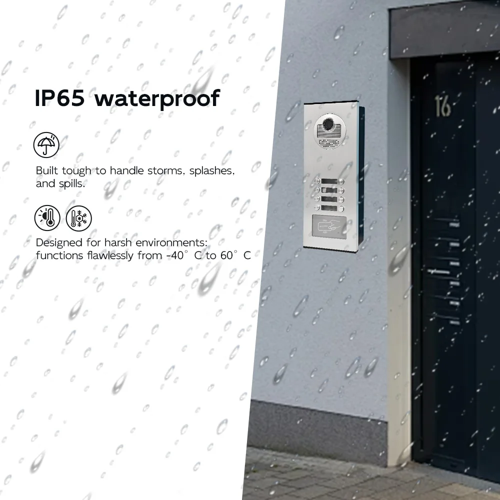 Tuya APP 7 Inch IPS Screen 2MP 1080P  Wired IP WIFI Doorbell Video Door Phone Intercom Visual Door Viewer