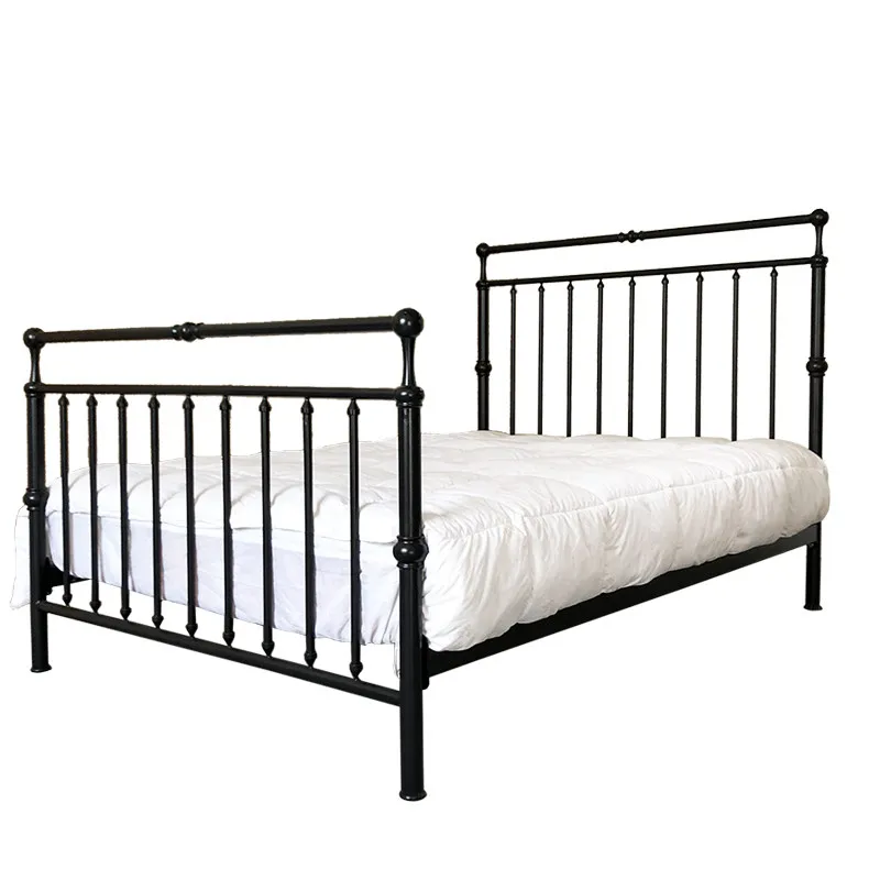 Wrought iron bed simple modern 1.5 meters European light luxury iron bed 1.8 thickened reinforced iron frame bed