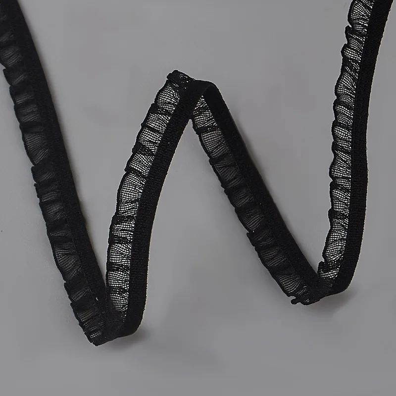 

100 ярдов эластичного кружевного шнура для рукоделия, белый и черный, тканевый материал для воротников, домашнего шитья, аксессуаров для одежды