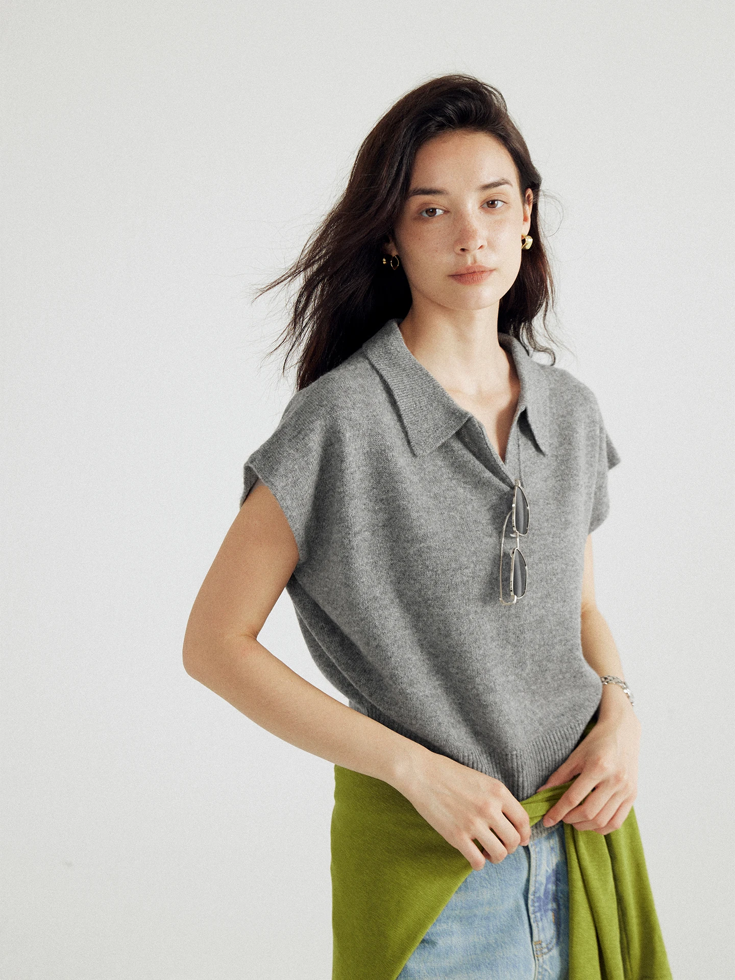 Moofeel Seamless Woolen  Shirt Women's Soft Knitted Warm Top Fall Fashion Small Flying Sleeve  Shape Knitwear