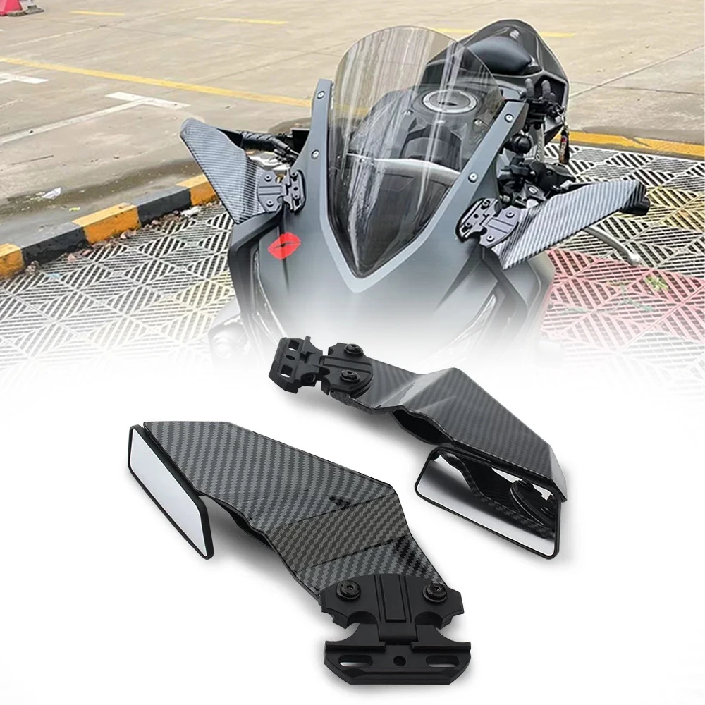 Motorcycle Side Mirrors Winglets Wind Wing Adjustable Rotating Rearview For Kawasaki NINJA 650 300 400 250 ZX10R ZX6R ZX-25R