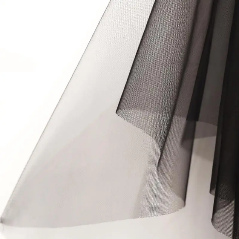 

Wedding Tulle White Black Bridal Veils Ribbon Elegant Women Accessories Short Women Veil with Bowknot Decor