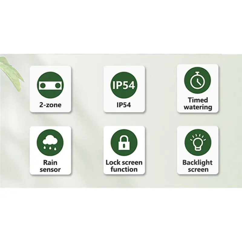 A27F-2-Outlet Water Timer Automatic Timed Irrigation System Outdoor Home Garden Lawn Greenhouse Sprinkler Tool