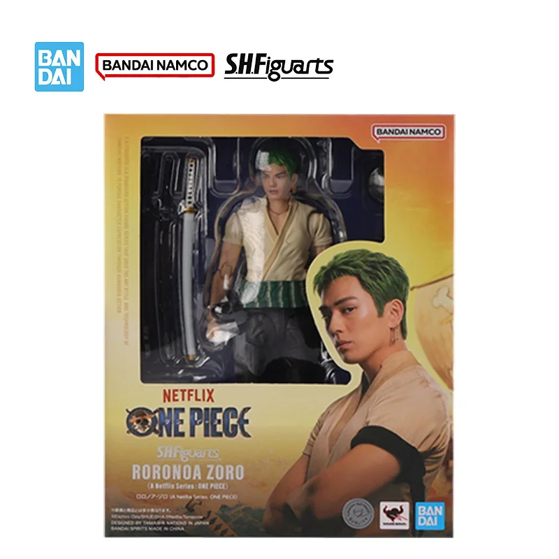 Bandai Originale Genuino Figura One Piece Stagione 1 Modello Kit SHF Roronoa Zoro Collezione Action Figure Modello per Ragazzi Giocattoli Regali