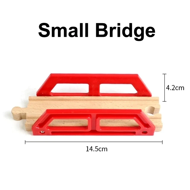 Holzschiene Eisenbahnspielzeug Buchenholz Eisenbahngleis Zubehör Passend für alle Marken Holzschienen Lernspielzeug für Kinder