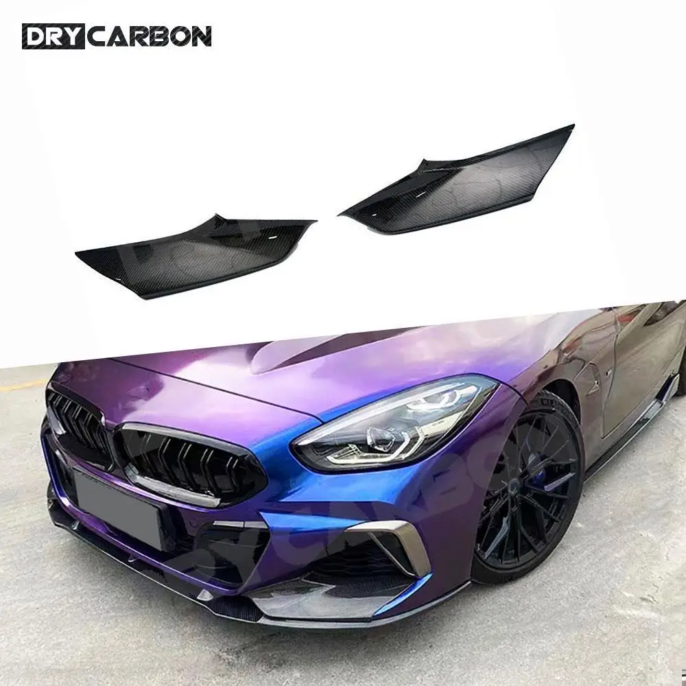 

Для BMW G29 Z4 передний бампер из углеродного волокна, фартуки, боковые разветвители, автомобильные передние разветвители, комплект кузова 2019 2020 2021, FRP