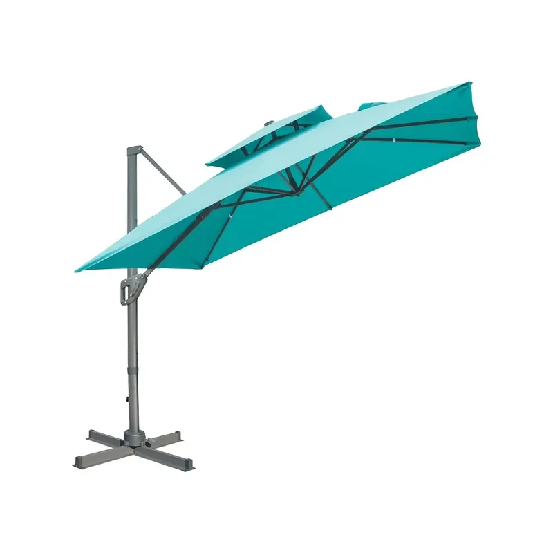 [280 Grams Canopy Polyester]CE+MSDS+ISO+EORI Certificates Sun Brella Outdoor Solar LED Multiple Scenes Outdoor Parasol