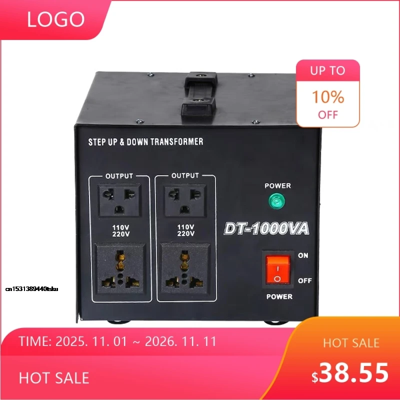 

1836 1000W Heavy Voltage Regulator Converter Power Transformer 220V 110V Converter Transformer Electrical Home-us0