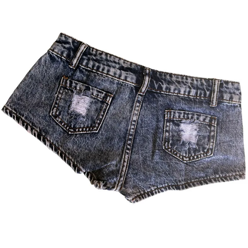 Shorts femininos jeans de cintura baixa, shorts sexy para boate, bares e praias, novos