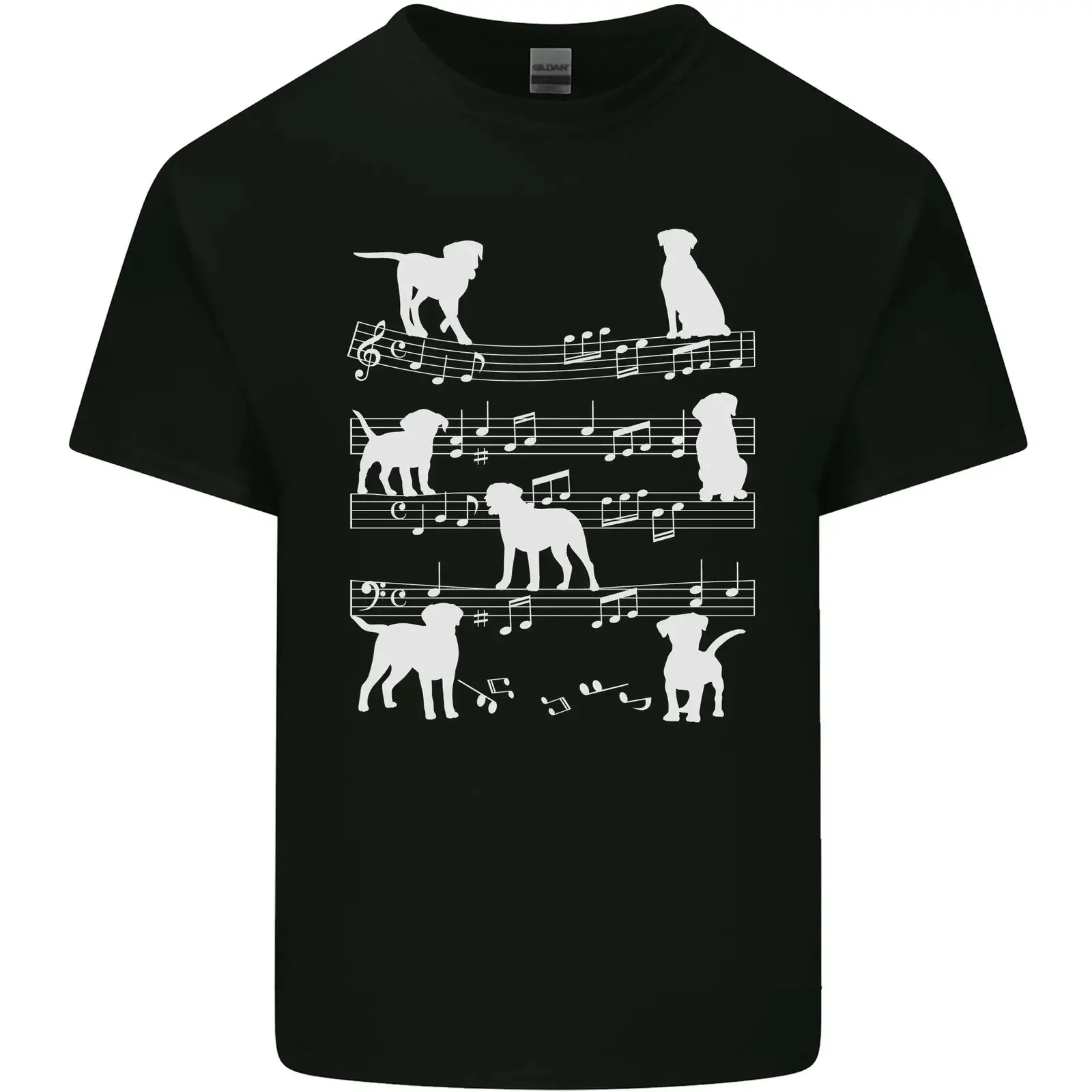 Hund Musik Noten Klavier Gitarre Kinder T Shirt vintage Washed Stylish Comfortable homme Top For Everyday Wear Slightly graphic