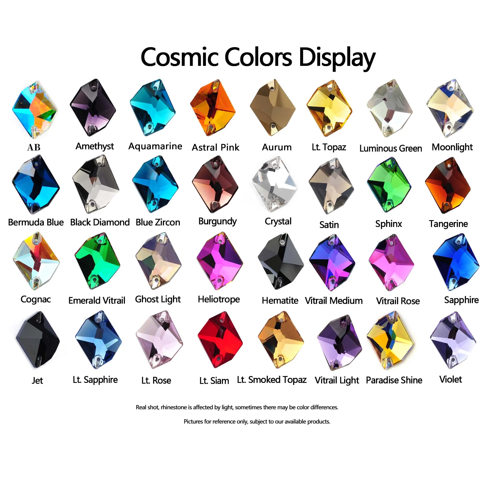 PUBRILEX Wholesale Glass K9 Strass Edges with Chamfers 3265 Rhinestones Cosmic Sew on Strass for Wedding Garment Dress Clothing