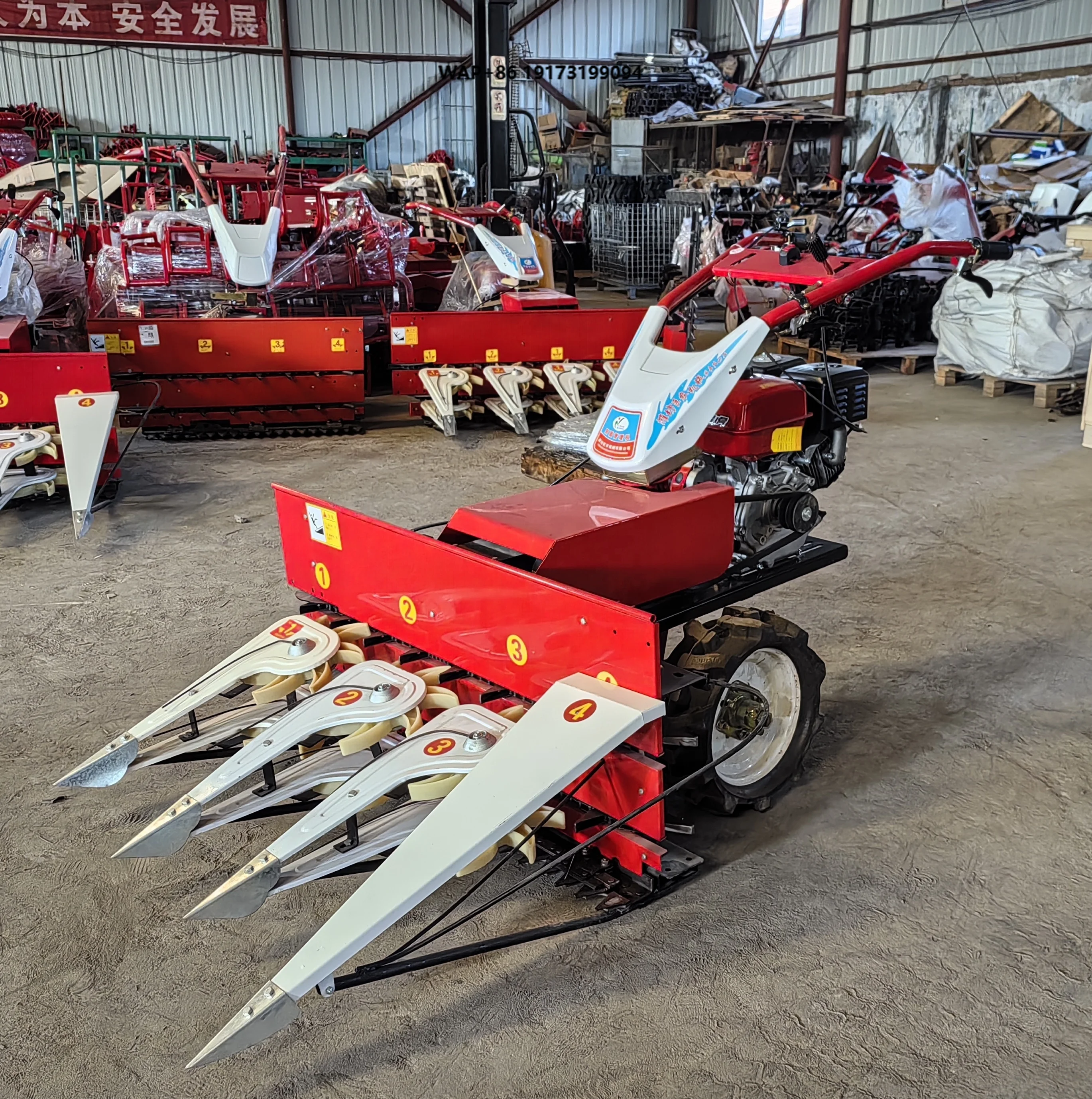 One meter wide farm small 177F/9HP engine bean wheat rice sorghum grass straw reaper harvester harvesting machine