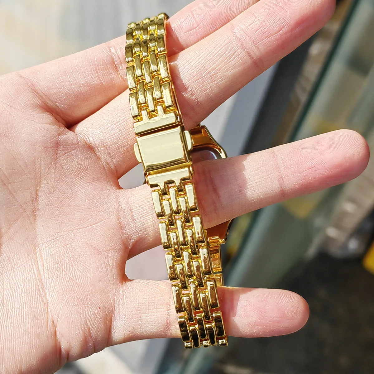 Couple Watches Square Simple Design Couple Quartz Watch Fashion Stainless Steel Women's Watch