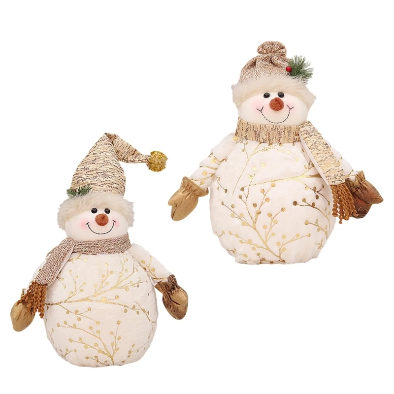 KX4B Abalorio elegante muñeco nieve coleccionable en general accesorio portátil para exhibición escritorio para