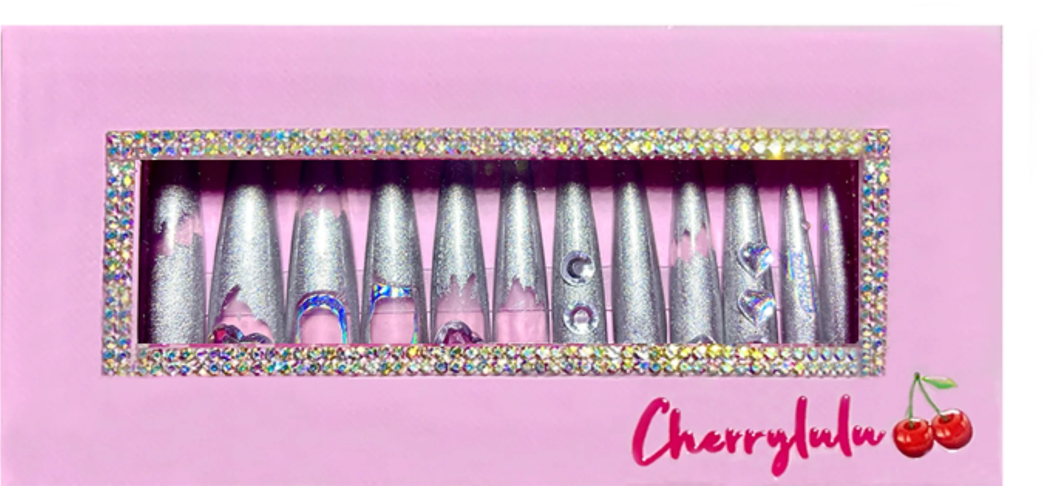 【HAND MADE】Eternal Stunning Luxury Press On Nails With Rhinestone And Crystal 10pcs