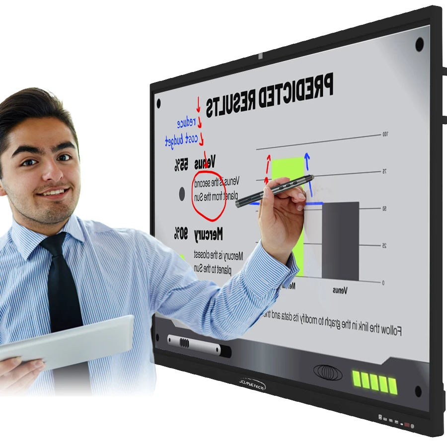 Dual System Touch Screen 85 Inch Office Teaching Machine Interactive White Board