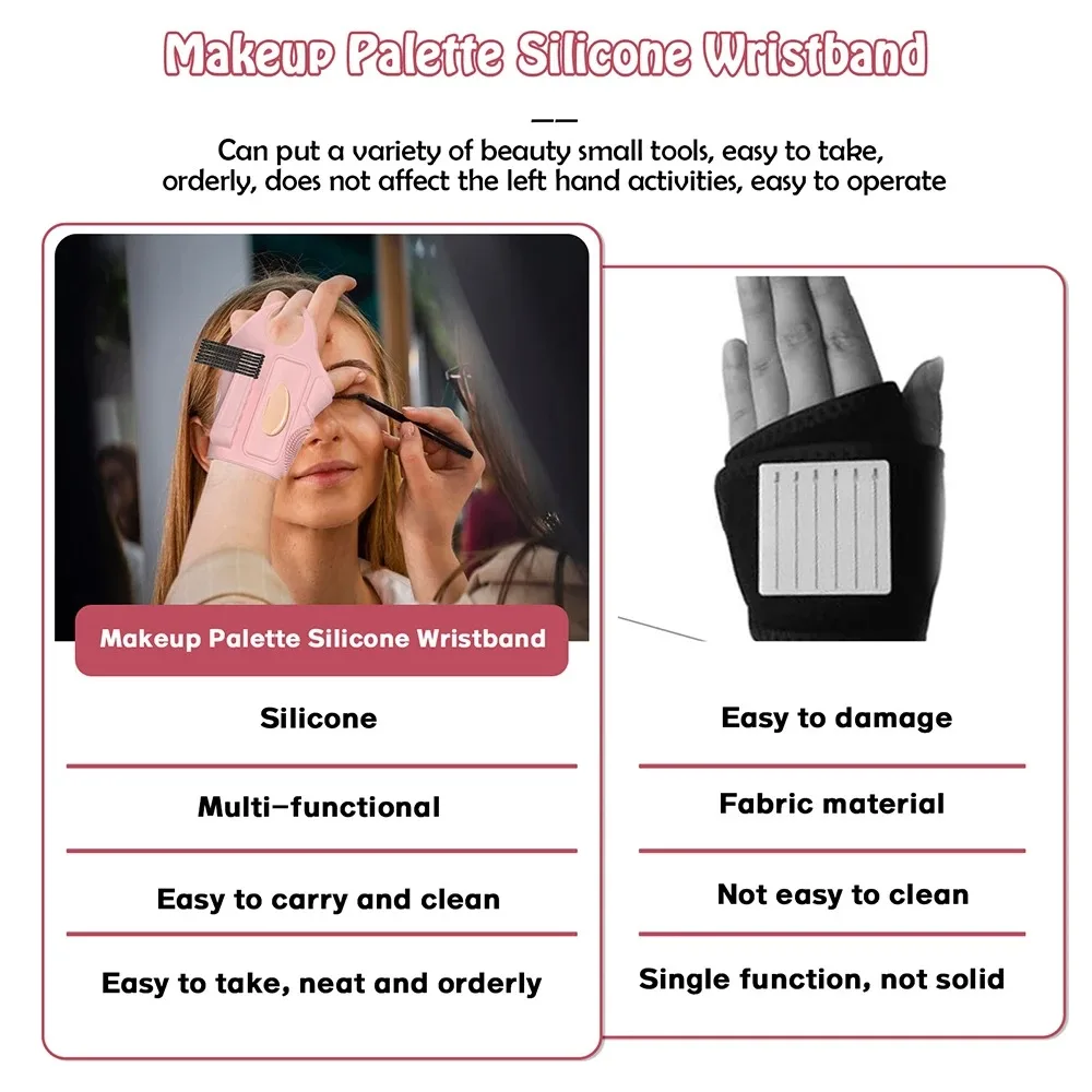 Silikon Make-Up Unterstützende Hand Strap Make-Up Palette Pinsel Reiniger Pad Kosmetische Werkzeuge Lagerung Halter Schönheit Make-Up Zubehör