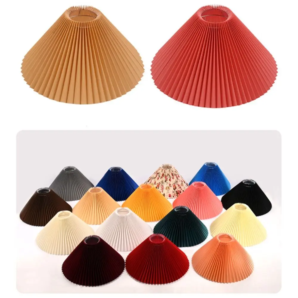 

Fabric Table Lamp Lampshade Pleated Minimalist Floor Lamp Cover Modern Washable Pendant Lampshade Bedroom Hotel