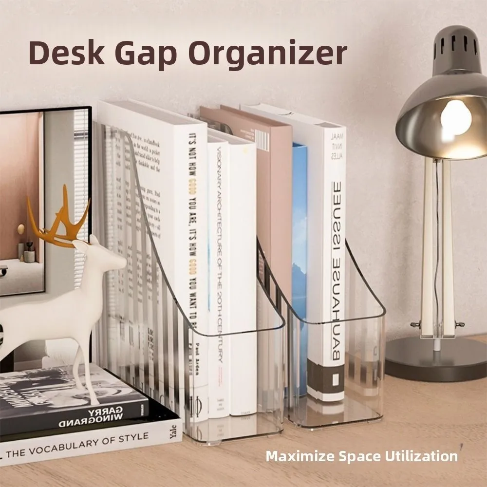 

New Transparent Vertical Magazine Rack Single Slot PET A4 Storage Filing Box Minimalist Paper File Organizer Desktop Supplies