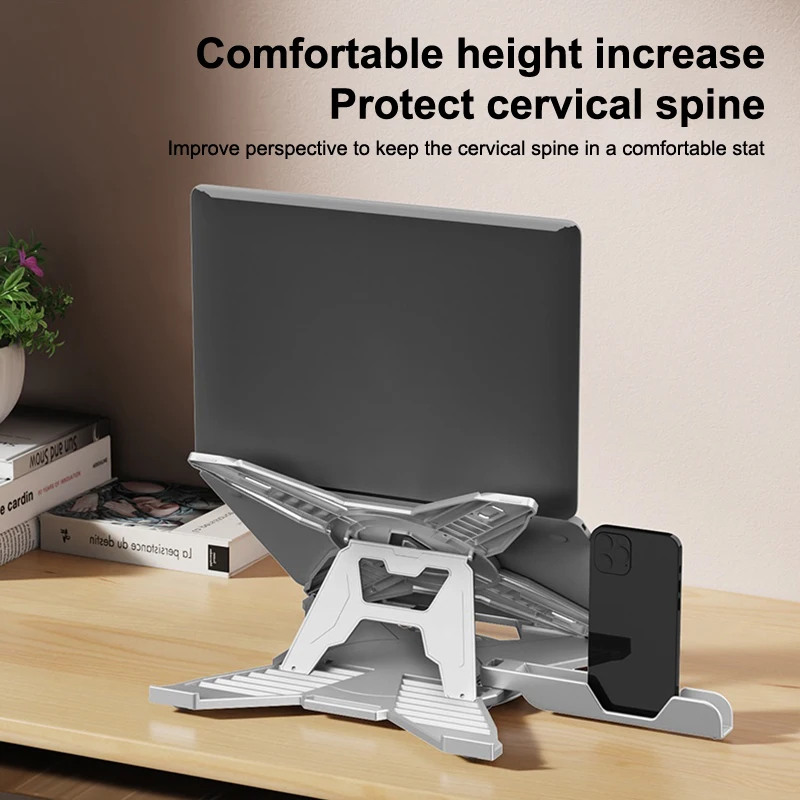 Laptop Stand Base 360°Rotating Portable Notebook Bracket For Macbook Air Pro Desktop Stand For IPad Tablet With Phone Holder