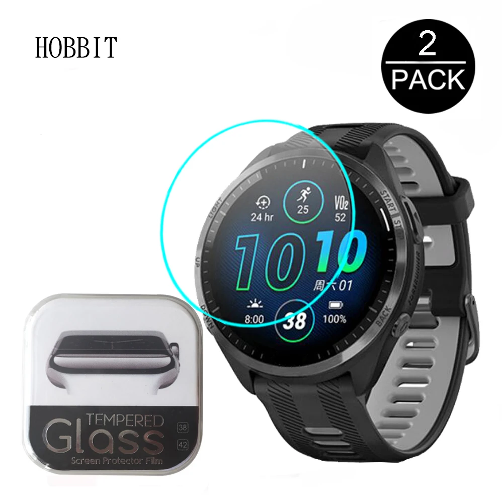 2szt 9H szkło hartowane dla Garmin Forerunner 965 265 265S SmartWatch 2.5D ultrajasne szkło 965 265 265S folia zabezpieczająca ekran