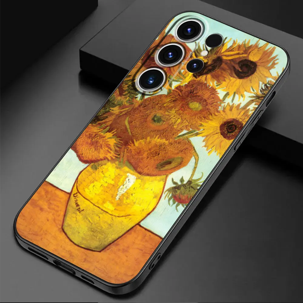 Van Gogh Painted Art Starry Night Case for Samsung Galaxy S24 Ultra S23 Ultra S21 5G S21 FE S20 S22 Plus TPU Soft Cover