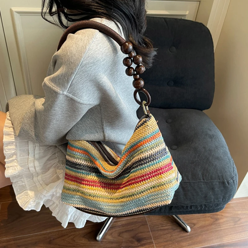

Women's 2025 Summer Bag Simple Fashion Casual Design Underarm Bag Niche National Style Shoulder Bag